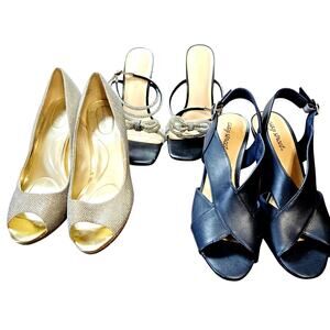 Dream Paris + More Size 9.5 Heel SandalsWomen's Lot of 3 Pairs Bulk Shoes